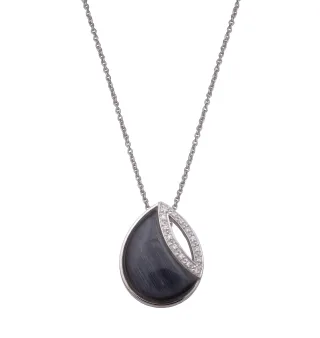 Orphelia Damen-Kette aus 925er Sterlingsilber mit Anhänger – Silber ZH-4546