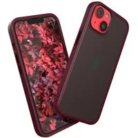 EAZY CASE Handyhülle Outdoor Case für Apple iPhone 14 / Apple iPhone 13 6,1 Zoll, Schutzhülle mit Kameraschutz Handyhülle Dünn Transparent Dunkel Rot