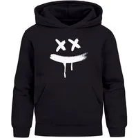 MoonWorks Hoodie Kinder Hoodie Jungen Mädchen Smile Print Aufdruck Kapuzenpulli