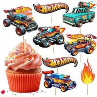 PartyPal, Topper TOPPER FÜR TORT HOT WHEELS 8 FIGUREN