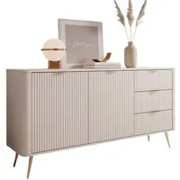 Compleo Kommode mit drei Schubladen und zwei Drehtüren BELLO, Elegant Kommode