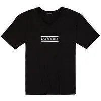 Lavecchia T-Shirt Lavecchia Herren T-Shirt V-Ausschnitt LV-9500 (Schwarz, 4XL) Herrenshirt V-Ausschnitt