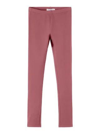 NAME IT - NKFDAVINA SOLID SWE LEGGING BRU N NOOS mauvewood - Gr. - 164