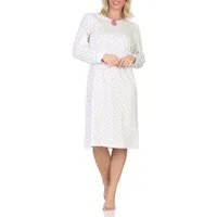 Normann Nachthemd Normann Damen langarm Nachthemd im klassisch eleganten Design