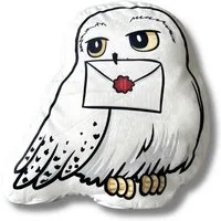 MTOnlinehandel Dekokissen Harry Potter Eule Hedwig 40x36 cm, Kuscheltier in 3D- Form, Geschenkidee passend zur Bettwäsche
