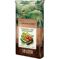 GREEN HOME LOVE NATURE Spezialerde Tomaten- & Gemüseerde für Tomaten, Gurken, Paprika & Zucchini 18 L, 36 L, 72 L, Langzeitdünger, Perlite, Kokosfasern, pH 5,8, gute Drainage