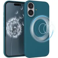 EAZY CASE Handyhülle für Apple iPhone 17 Hülle Silikon 6,3 Zoll, TPU Schutzhülle MagSafe mit Kameraschutz kratzfestes Bumper Petrol