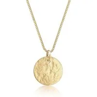 Elli Kette mit Anhänger Plättchen Organic 925 Sterling Silber