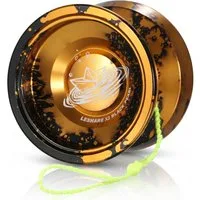GARRYFIZH Spiel Yoyo Jojo Jo Jo für Kinder, Schwarz & Gold Inklusive Handschuhe und 5 Seile