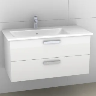 Artiqua 414 Waschtischunterschrank für Venticello 4134L1, 4134L3 Weiß Hochglanz, 414-WU2L-V108-7016- 414-WU2L-V108-7016-68