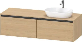 Duravit Ketho.2 Konsolenwaschtischunterbau wandhängend Natur Eiche Matt 1600x550x459 mm - K24889R303 K24889R30300000