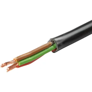 HERTH&BUSS Elektroleitung, leicht, H03VV-F, PVC, 50m schwarz - 51275746000