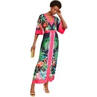 Love & Roses Maxikleid Love & Roses Maxikleid aus Jersey, Kurzgröße (1-tlg)