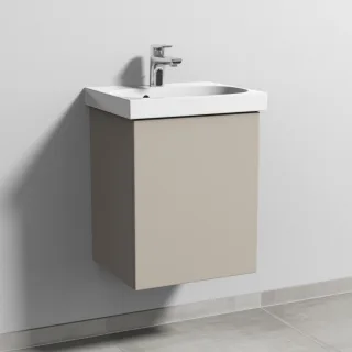 Sanipa 3way Waschtischunterbau zu Geberit Acanto Waschtisch mit 1 Tür, Kaschmir-Matt SP4141U