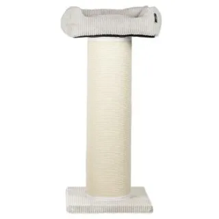 Rohrschneider ® XXL Kratzbaum, Cord-Bezug, tauschbare Kratzmatte, Bett waschbar