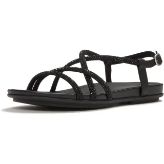 Fitflop Fino Zehentrenner Leder Damen Sandalen All Black