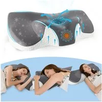 Esun Kopfkissen Nackenstützkissen Kopfkissen Nackenkissen, Kissen Seitenschläferkissen, Füllung: Memory Foam, Rückenschlafer, Bauchschlafer, Seitenschlafer, Set, Kissen vom OEKO-TEX® und CertiPUR Getestet, für Seiten Rücken & Bauchschläfer, Nackenkis