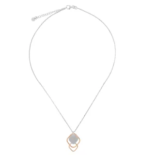 Orphelia 'Inez' Damen-Kette mit Anhänger aus 925er Sterlingsilber, Silber/Rosé, ZK-7391