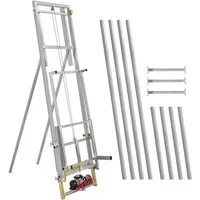 MSW Winde Dachdecker-Aufzug 10 m Bauaufzug 200 kg 1500 W Leiterlift Flachdach, verschiedene Größen