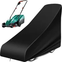 LuxusKollektion Rasenmäher-Schutzhülle Rasenmäher-Abdeckung wasserdicht strapazierfähig 56x140x103cm Schwarz