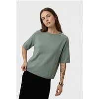 ONLY CARMAKOMA Rundhalspullover CARLOYAL LIFE 2/4 O-NECK PULLOV KNT NOOS Kunstfaser