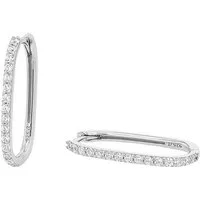 TOM TAILOR Paar Creolen Schmuck Geschenk Silber 925, mit Zirkonia (synth)
