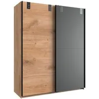Wimex Schwebetürenschrank Liverpool, Made in Germany Kleiderschrank im Industrial Look, 135 oder 180x64x198cm