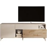 Home affaire Lowboard Monaco in Breite 181 cm, TV-Schrank mit Tür, Klappe und Schubkasten, Mediaboard – sanftes Schließen, edles Design, Platz für alles