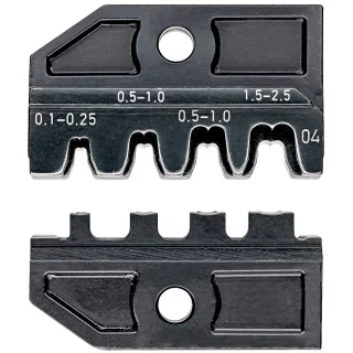 KNIPEX Crimpeinsatz für unisolierte, offene Steckverbinder 2,8 + 4,8 mm 80 mm - 974904