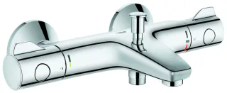 Grohe Thermostat-Wannenbatterie Grohtherm 800 34567 Wandmontage eigensicher chrom, 34567000 34567000