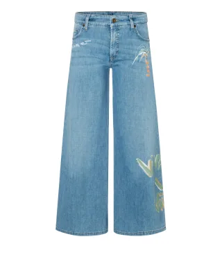 CAMBIO - Palazzo cropped lefth bleach authentic used - Gr. - 30