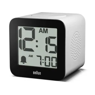 Braun BC 25 WP weiß Quarzwecker mit Sprachausgabe