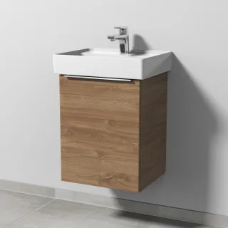 Sanipa 3way Waschtischunterbau zu Villeroy & Boch Collaro Waschtisch mit 1 Tür, Eiche-Kansas UM83059
