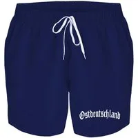 deinshirt Badehose Schwimmshorts Ostdeutschland Integrierter Netz-Slip, aufgesetzte Gesäßtasche mit Klettverschluss