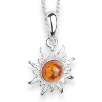 OSTSEE-SCHMUCK Kette mit Anhänger Ostsee-Schmuck Kette mit Anhänger Sonne 14 mm (2-tlg)
