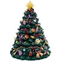 Spetebo Spieluhr im Retro Design - Oh Tannenbaum - drehend, (16 cm großer Baum, 1-tlg), Drehscheibe zum Aufziehen unter dem Tannenbaum