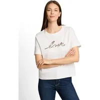 TOM TAILOR Kurzarmshirt Sommershirt mit Prints und Rundhals