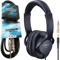 Roland Audio Roland RH-5 mit 3m Verlängerungskabel HiFi-Kopfhörer (Kabel, Geschlossener Kopfhörer)