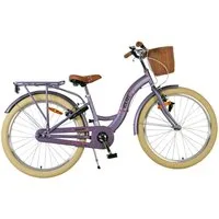 Volare Kinderfahrrad Volare Blossom Kinderfahrrad für Mädchen - 24 Zoll in Lila, Geschlossener Kettenschutz, höhenverstellbarer Lenker