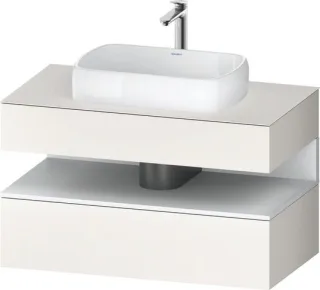 Duravit Qatego Konsolenwaschtischunterbau wandhängend Weiß Supermatt 1000x550x600 mm - QA47310188400 QA4731018840000