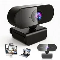 AKKEE mit Mikrofon, Streaming Kamera Unterstützt 360° horizontale Drehung Full HD-Webcam (Kamera für PC, Web Cam Plug & Play, USB Facecam für PC/Laptop)