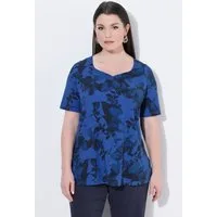 Ulla Popken T-Shirt T-Shirt A-Linie Herzausschnitt Halbarm Pima Cotton