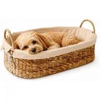 Geuther Hundekorb aus natürlicher Wasserhyazinthe und Bio-Baumwolle, Baumwolle, 100% natürlich