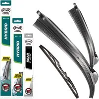 HEYNER Scheibenwischblätter passend für OPEL ASTRA K Sports Tourer, 04.2016 - 12.2022, Front- und Heckscheibe, (Packung, 3-St., Scheibenwischer mit Heckwischer), mit Nano Graphit Beschichtung
