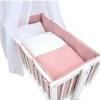 Baby-Delux Babybettwäsche Baby Wiegenset Waffelpique Musselin, Textilien, 6 teilig, Wiegenset 6-tlg. für Babywiege 90x40 (ohne Wiege) verschiedene Designs