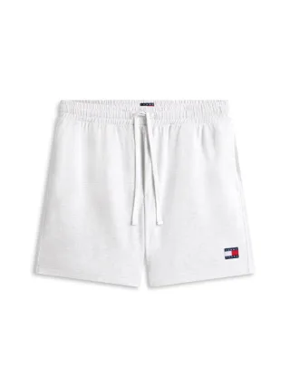 Tommy Jeans - Sweat-Shorts mit Logo aus Waffelstrick grau - Gr. - L