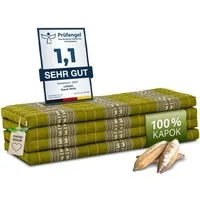Klappmatratze Faltmatratze 140 cm (Classic) - 200x140x8cm -, livasia, 8 cm hoch, Kapok, vegan, handgefertigt