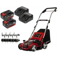 Einhell Akkurasenmäher Vertikutierer-Lüfter GE-SA 36/35 Li- 36V (2 x 18V) mit 2 x Akku 4.0 Ah