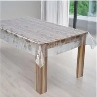 laro Tischdecke Laro Premium Line 0,3mm weich transparente Tischdecke Folie Kreise PVC