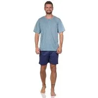 EloModa Capri-Pyjama Herren Pyjama Short und T-Shirt Schlafanzug, M L XL 2XL (2 tlg)